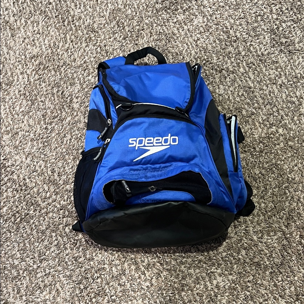 Speedo Men's Backpack in Vibrant Blue and Black